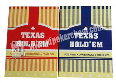 Spielkarte Texas Holdem mit der Schürhaken-Größe und riesigem Index gemacht durch Plastik